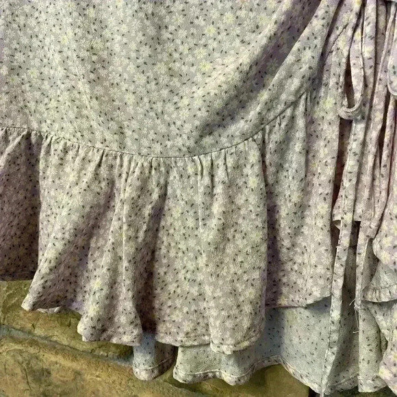 American Eagle Women’s purple daisies elastic waist mini skirt XS-S New - Picture 3 of 9